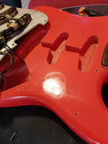 1962 Fender Stratocaster Refinished Fiesta Red (mt)