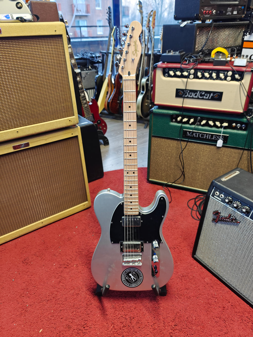 Fender/Squier Blacktop HH Telecaster, RN, Silver