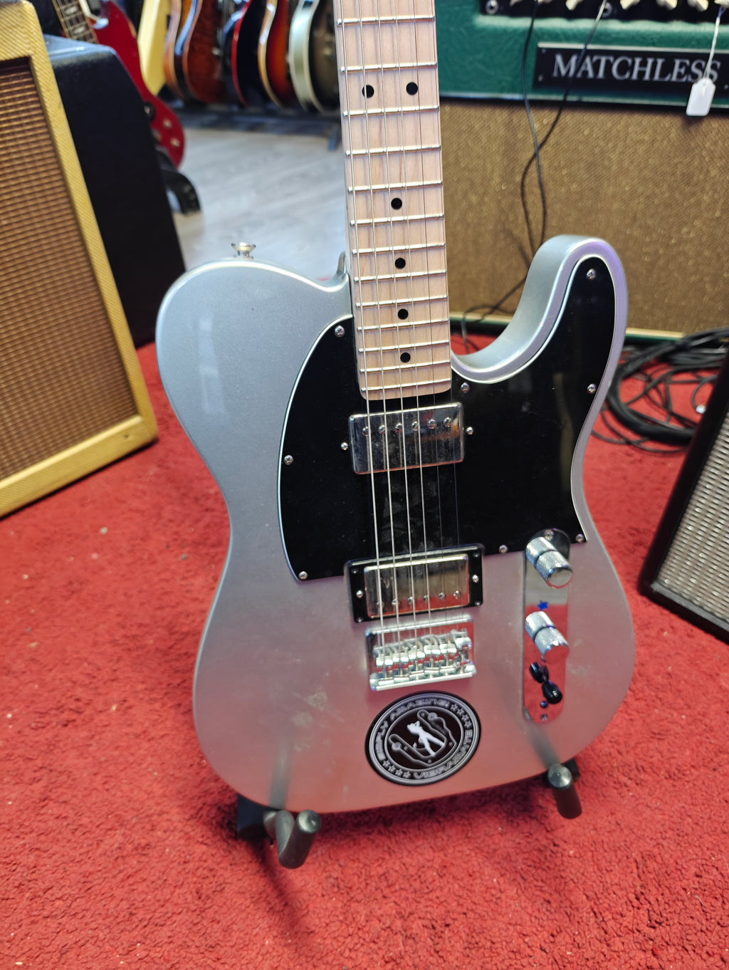 Fender/Squier Blacktop HH Telecaster, RN, Silver
