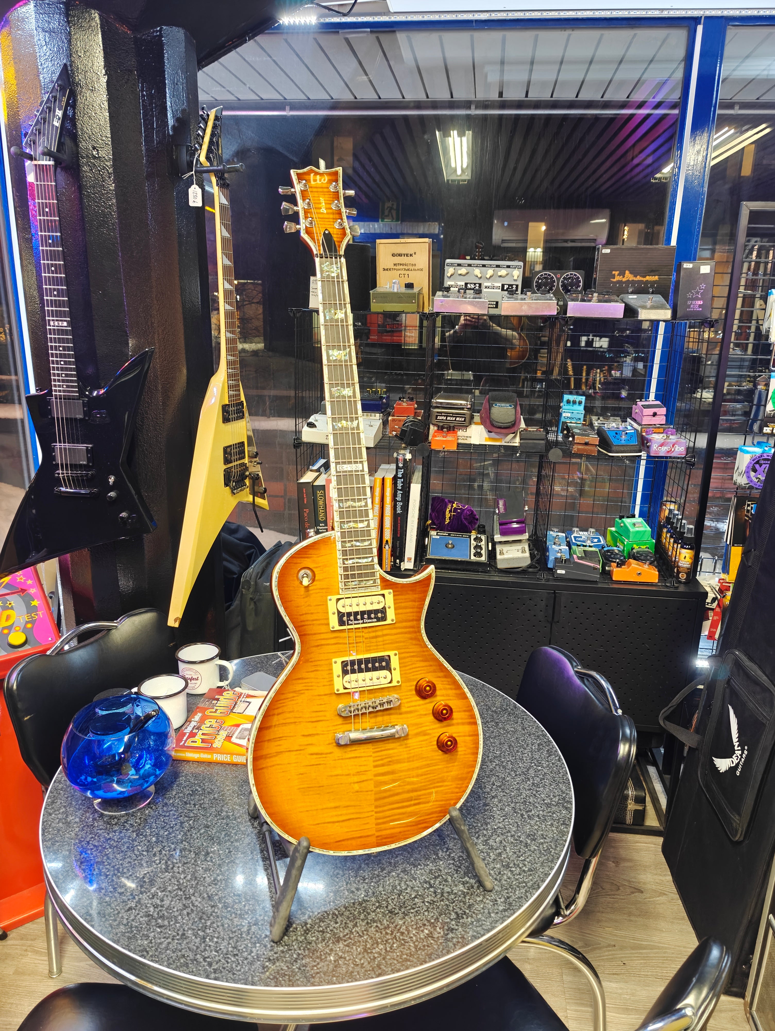 ESP LTD EC-1000 Deluxe Amber Sunburst Made in Korea – Tonefest