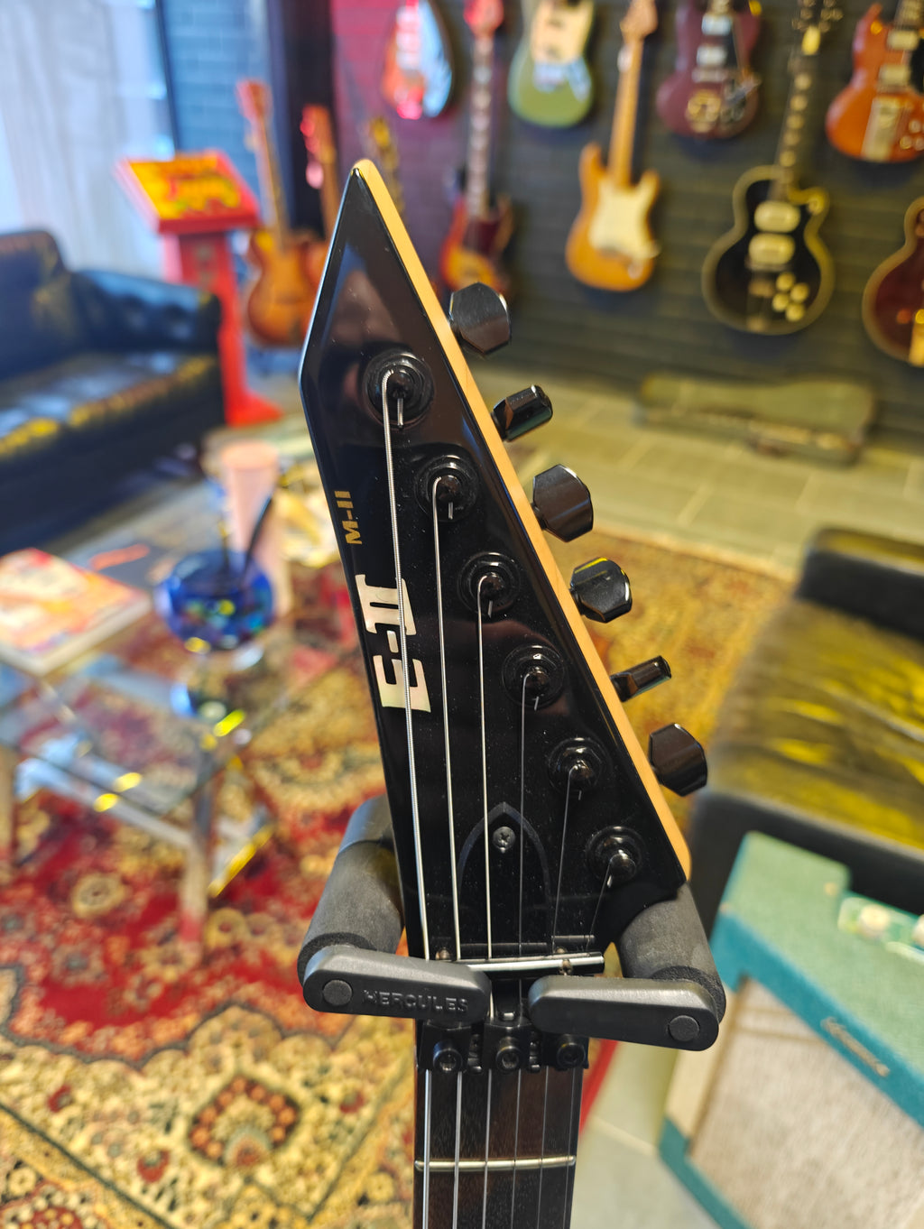 ESP E-II M-II Neck Thru BLK Floyd Rose