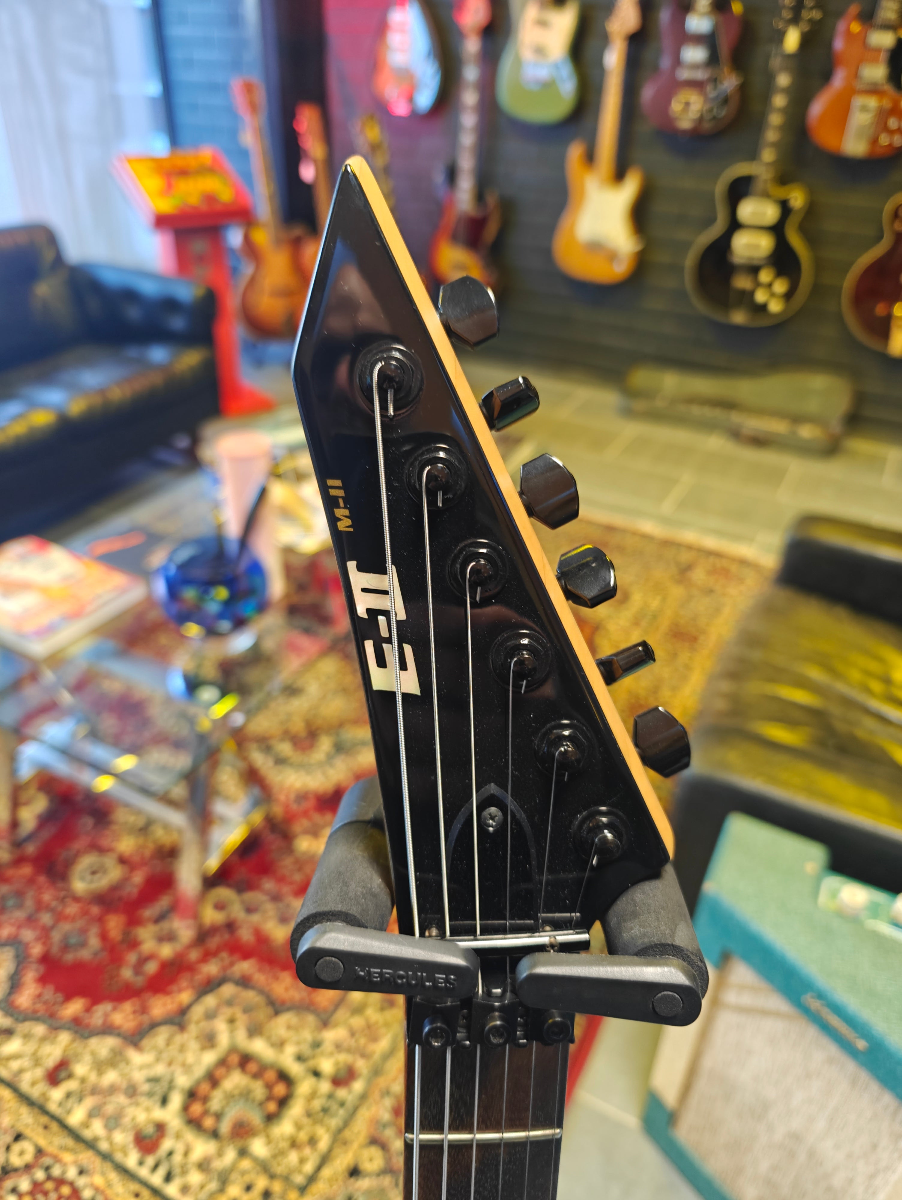 ESP E-II M-II Neck Thru BLK Floyd Rose