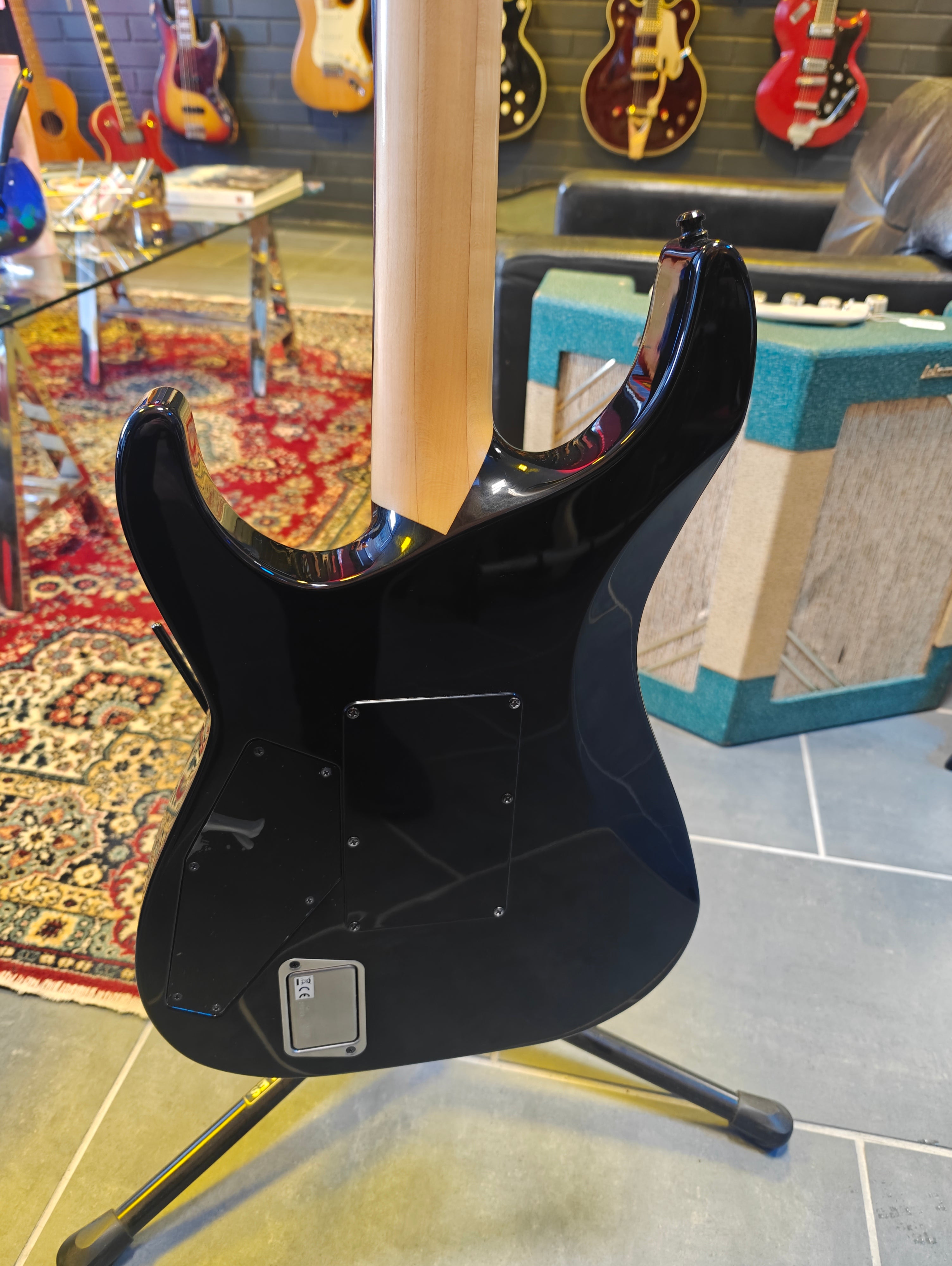 ESP E-II M-II Neck Thru BLK Floyd Rose