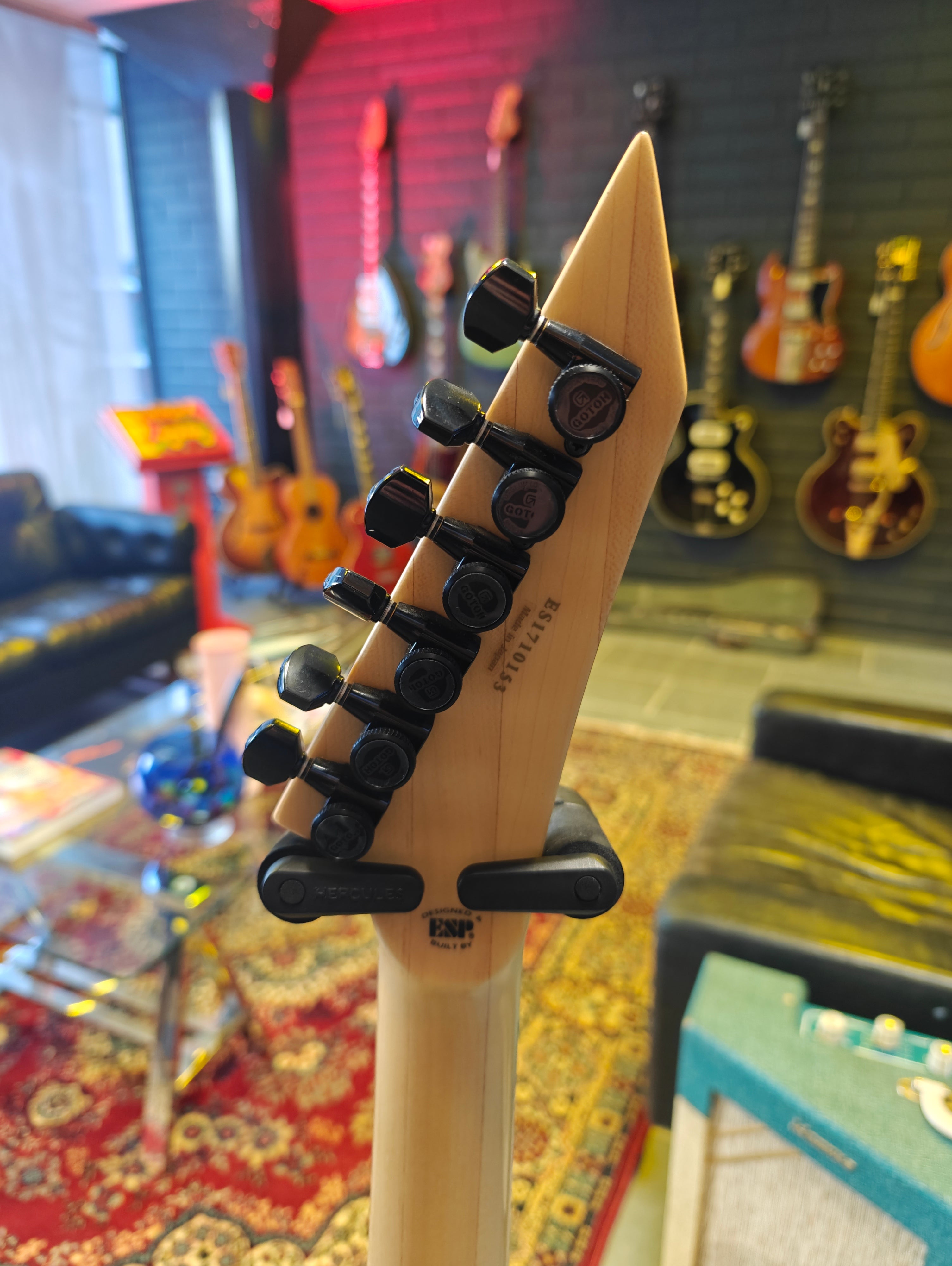 ESP E-II M-II Neck Thru BLK Floyd Rose