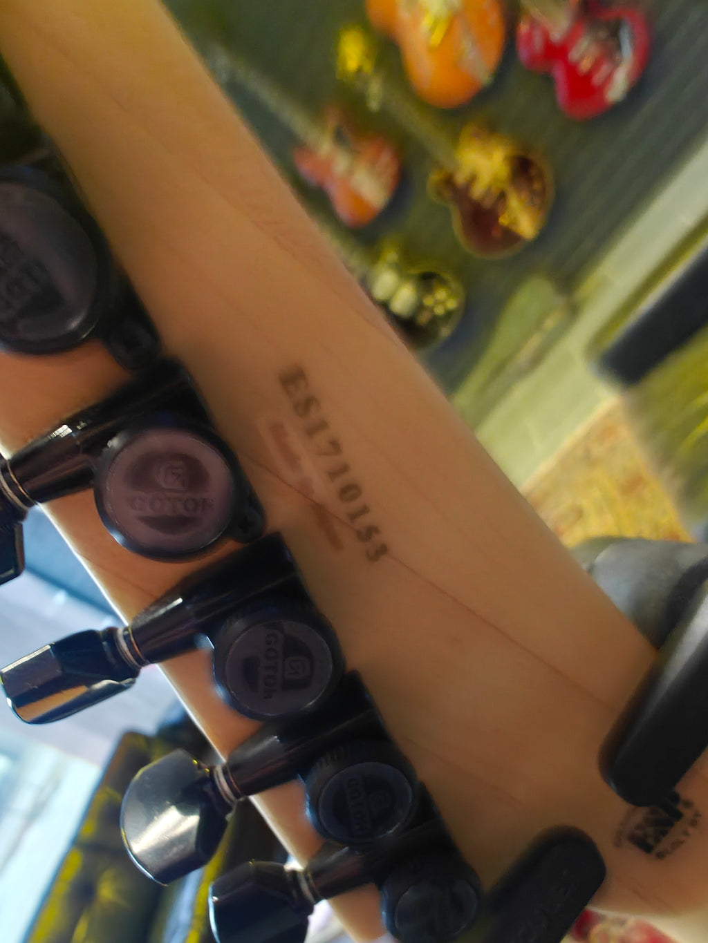 ESP E-II M-II Neck Thru BLK Floyd Rose