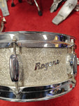 Rogers Holiday 14x5 Silver Sparkle Pearl Snare 1960s 8 Lugs