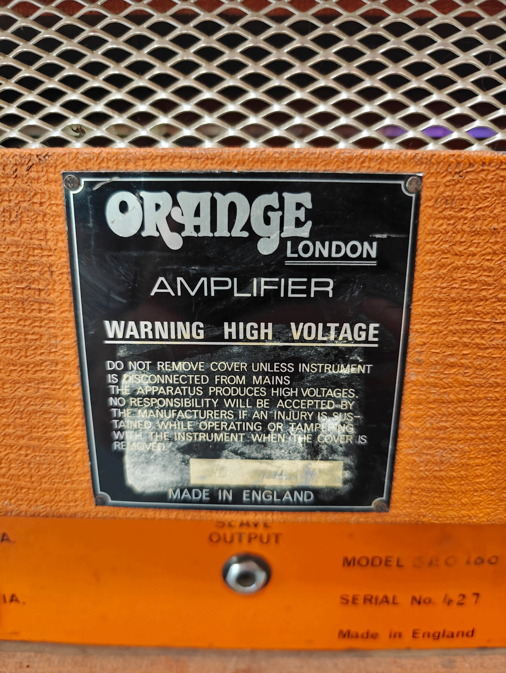 Orange GRO100 Head 1973