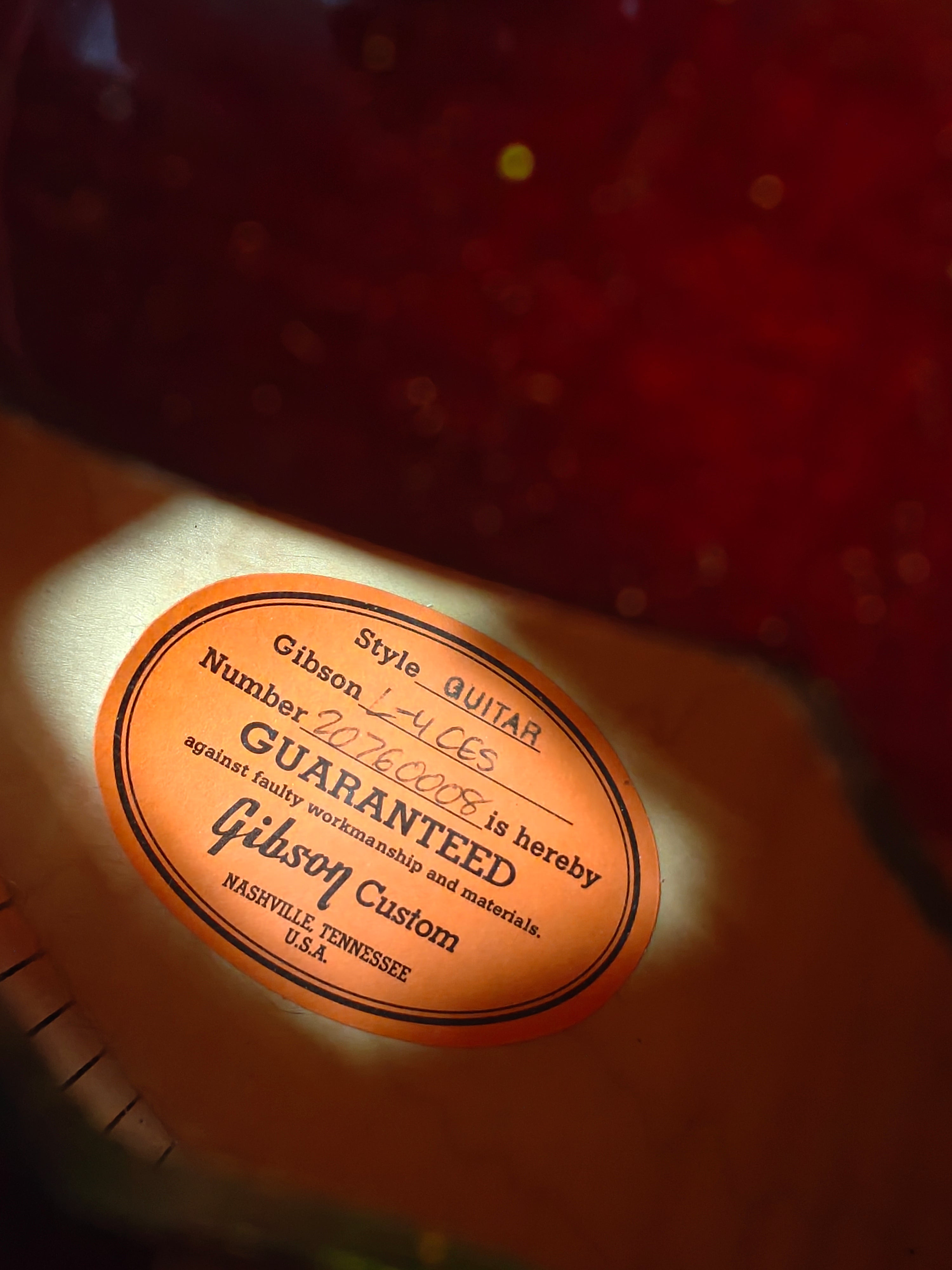 Gibson Custom Historic L-4 CES Wine Red 2000