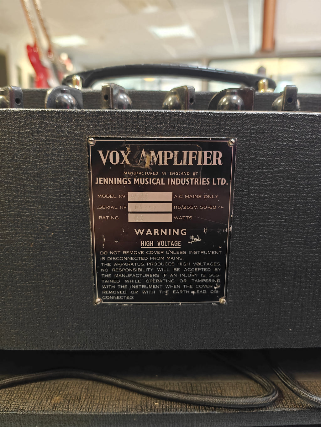Vox AC50 Head 1690s Ex-Tuomari Nurmio w/Vox V212BNX Blue Alnico