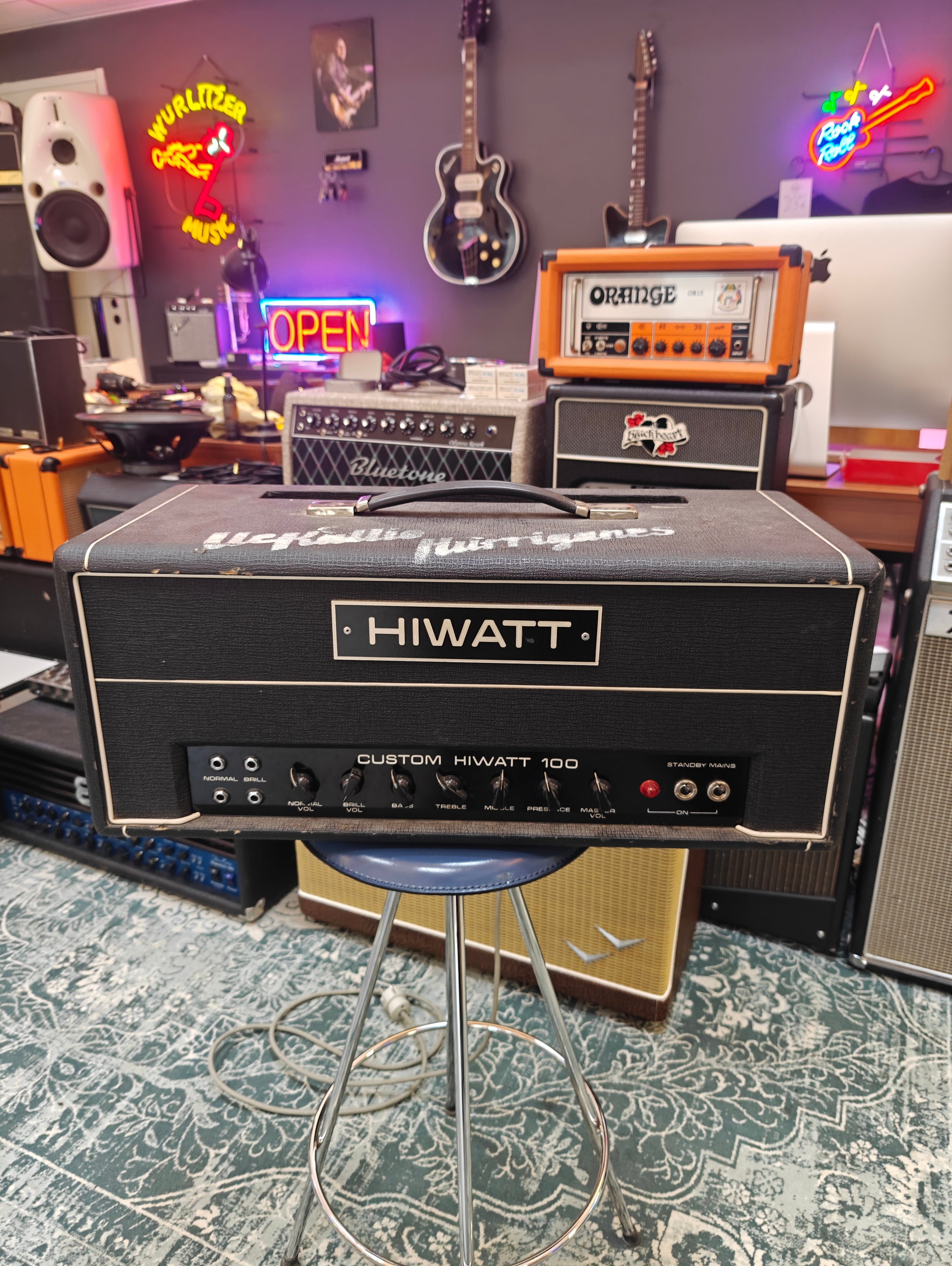 Hiwatt DR103 w/Marshall 4x12" 1960 B Cabinet 1970s ex-Ile Kallio of Hurriganes