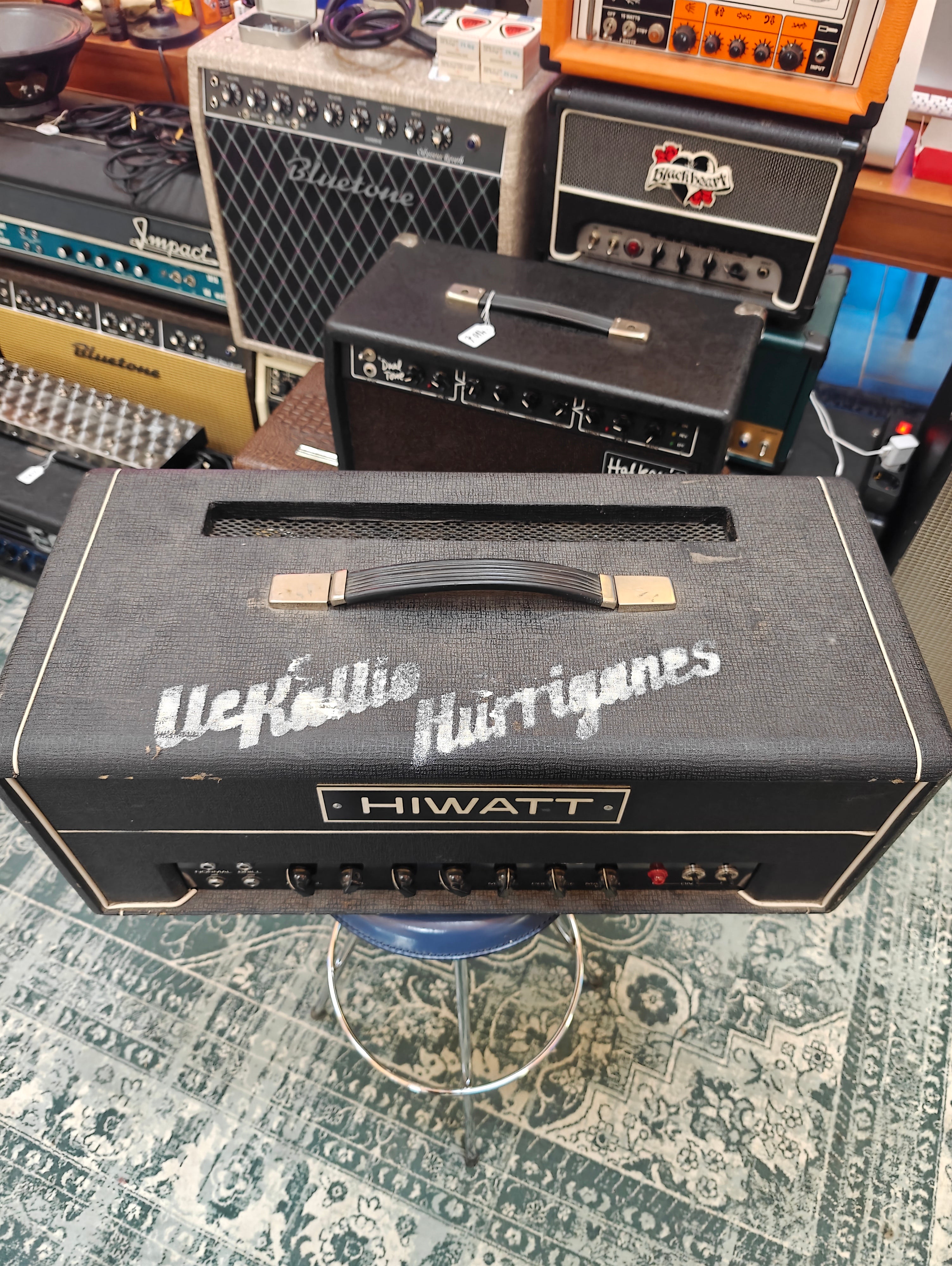 Hiwatt DR103 w/Marshall 4x12" 1960 B Cabinet 1970s ex-Ile Kallio of Hurriganes