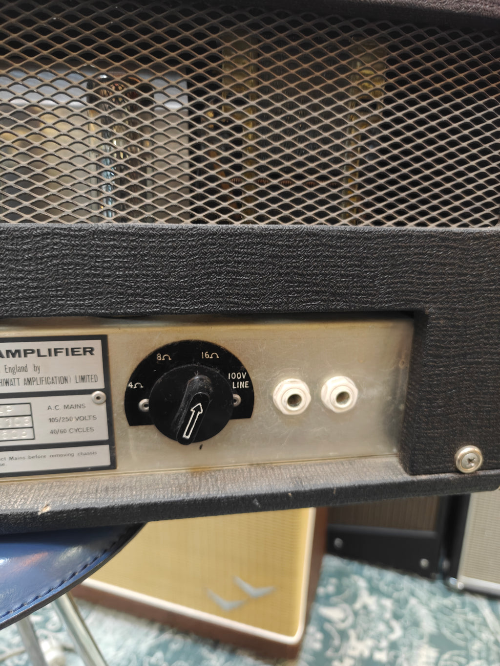 Hiwatt DR103 w/Marshall 4x12" 1960 B Cabinet 1970s ex-Ile Kallio of Hurriganes