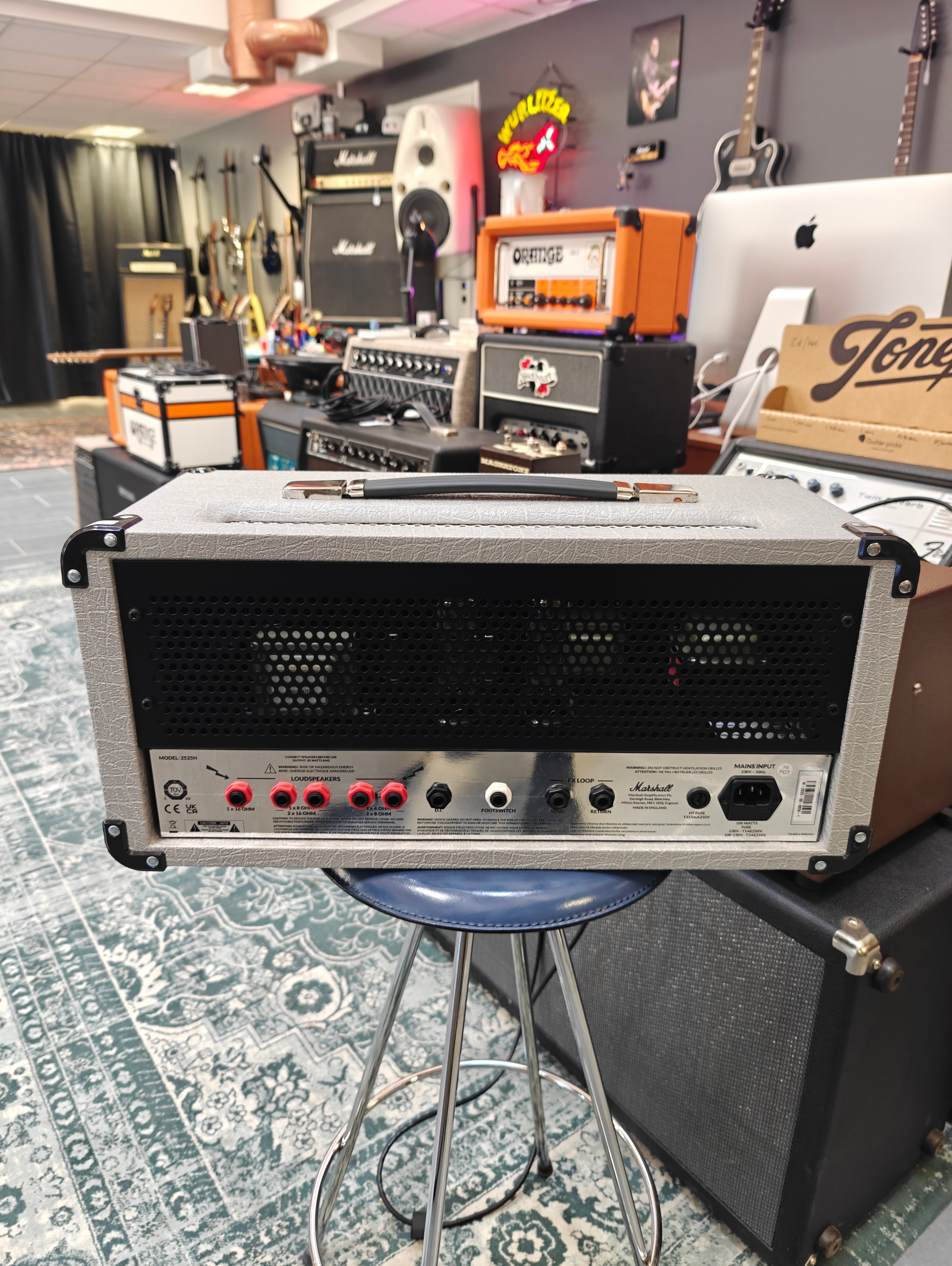 Marshall 2525H Mini Silver Jubilee 20/5-watt Tube Head w/ Flight Case