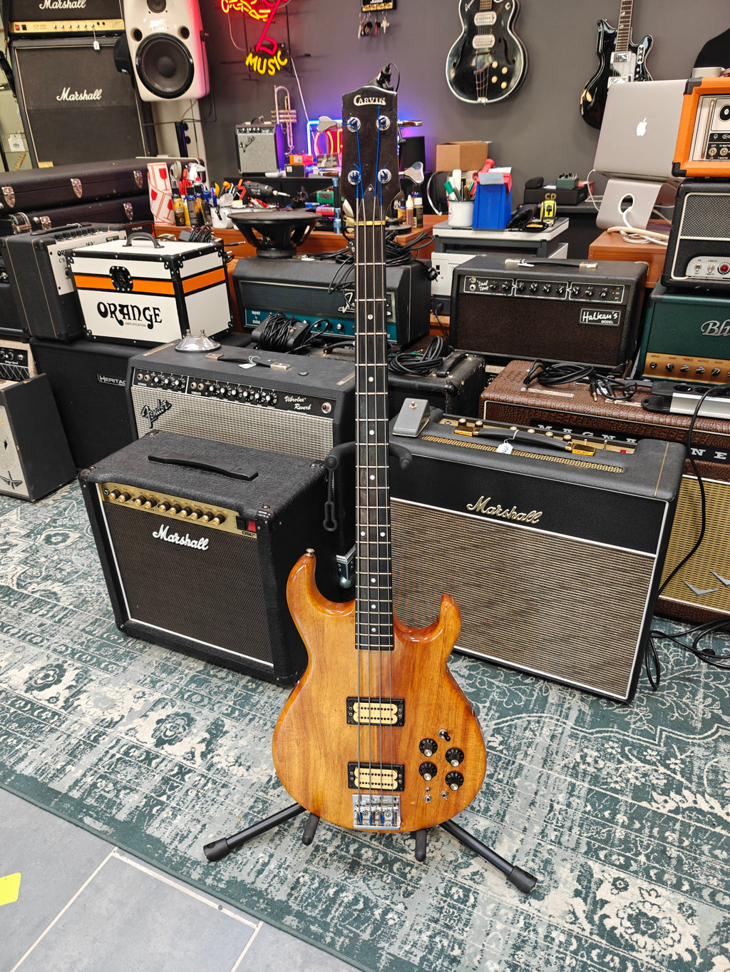 Carvin LB-50 Bass Natural Koa 1980s