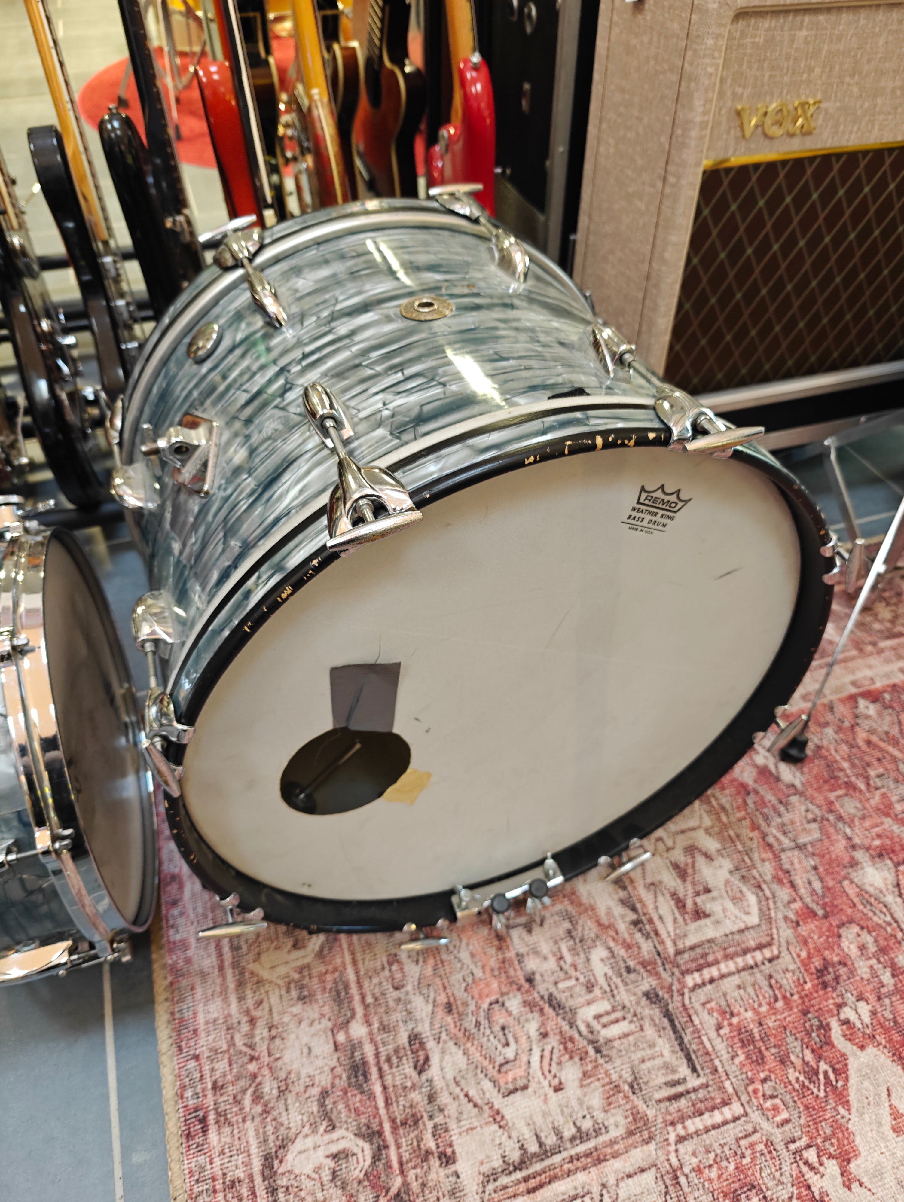 Gretsch 1960s Midnight Blue Pearl 20, 12, 14 & 16, 14 x 5 4157 Snare 1960s