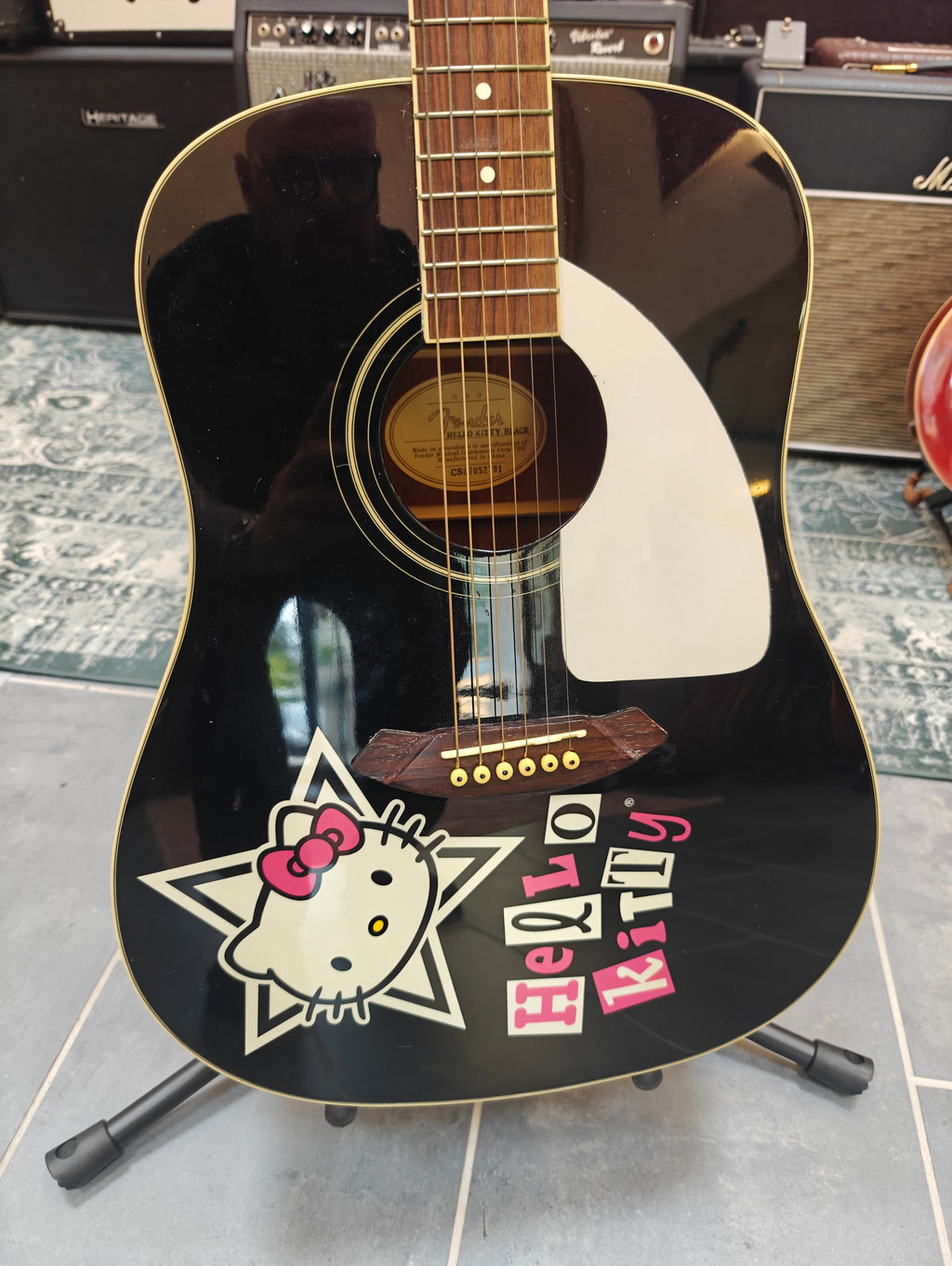 Fender Squier Hello Kitty Acoustic Guitar Black