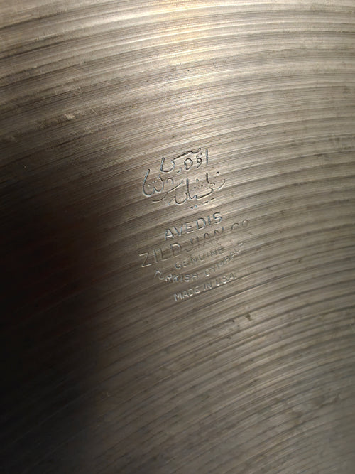 Avedis Zildjian Made in USA 22" Ride 3300g 1960s
