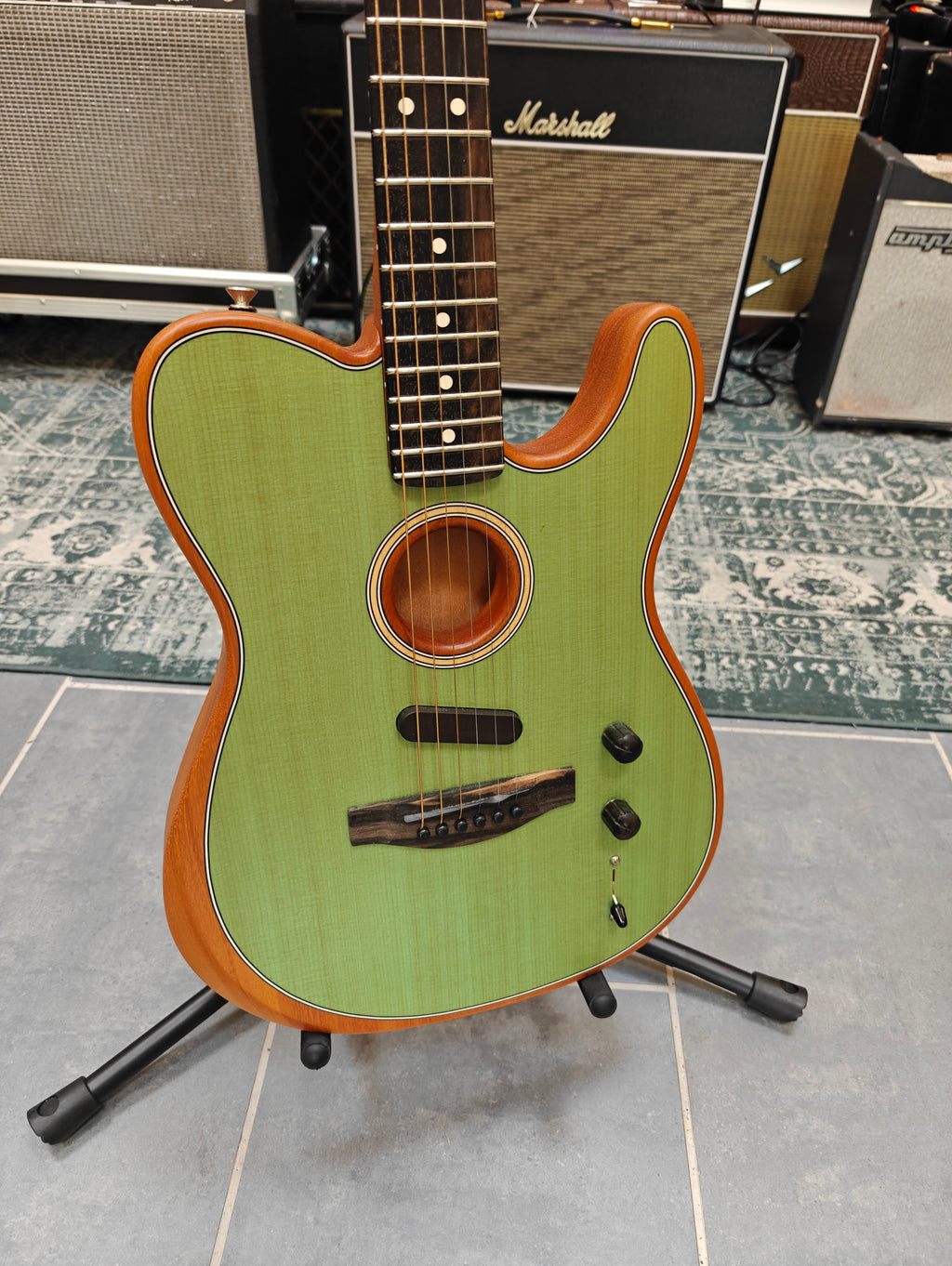 Fender American Acoustasonic Telecaster Translucent Surf Green