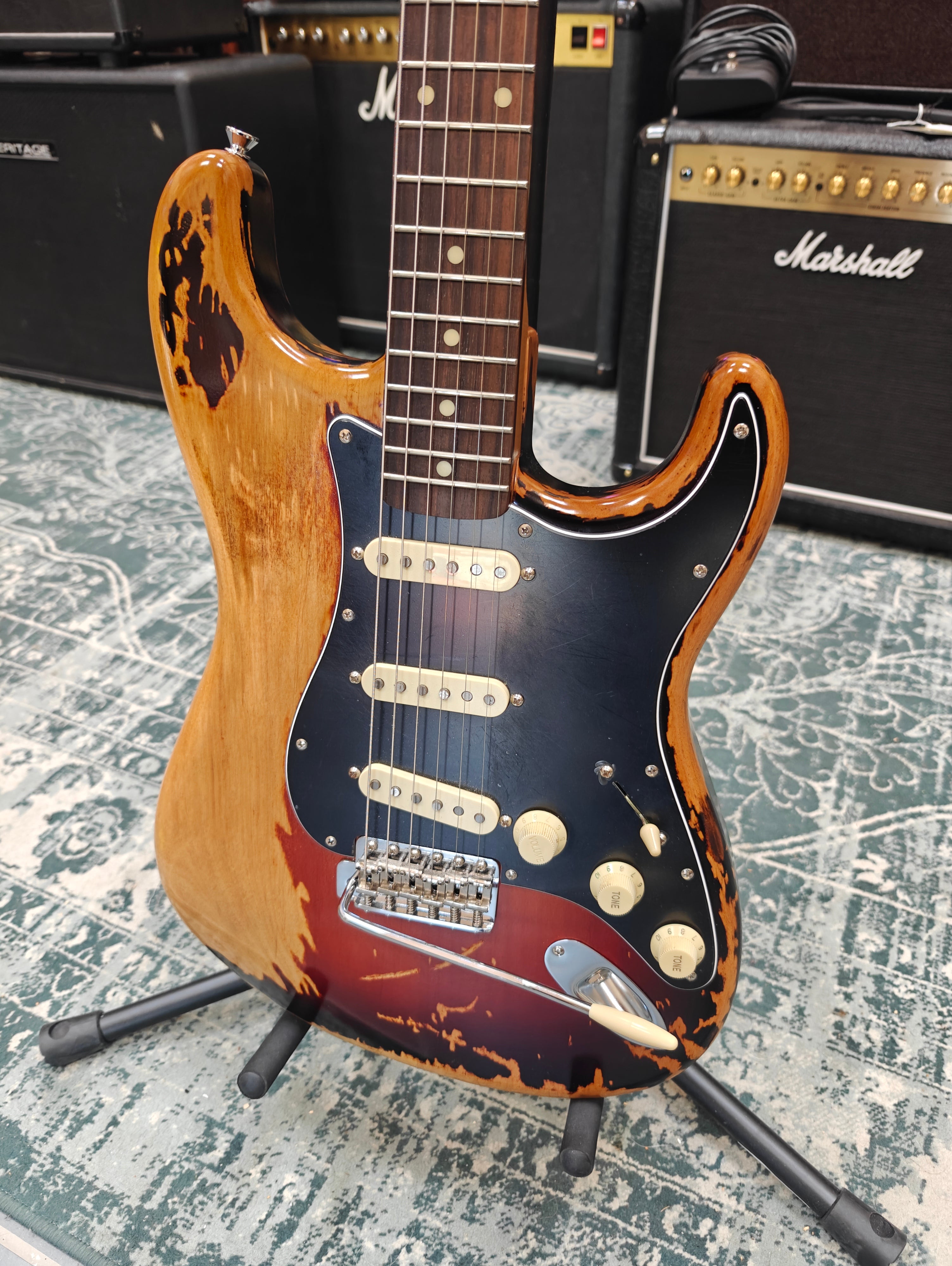 ESP Edwards E-ST Distressed 3 Tone Sunburst – Tonefest Guitar Gallery
