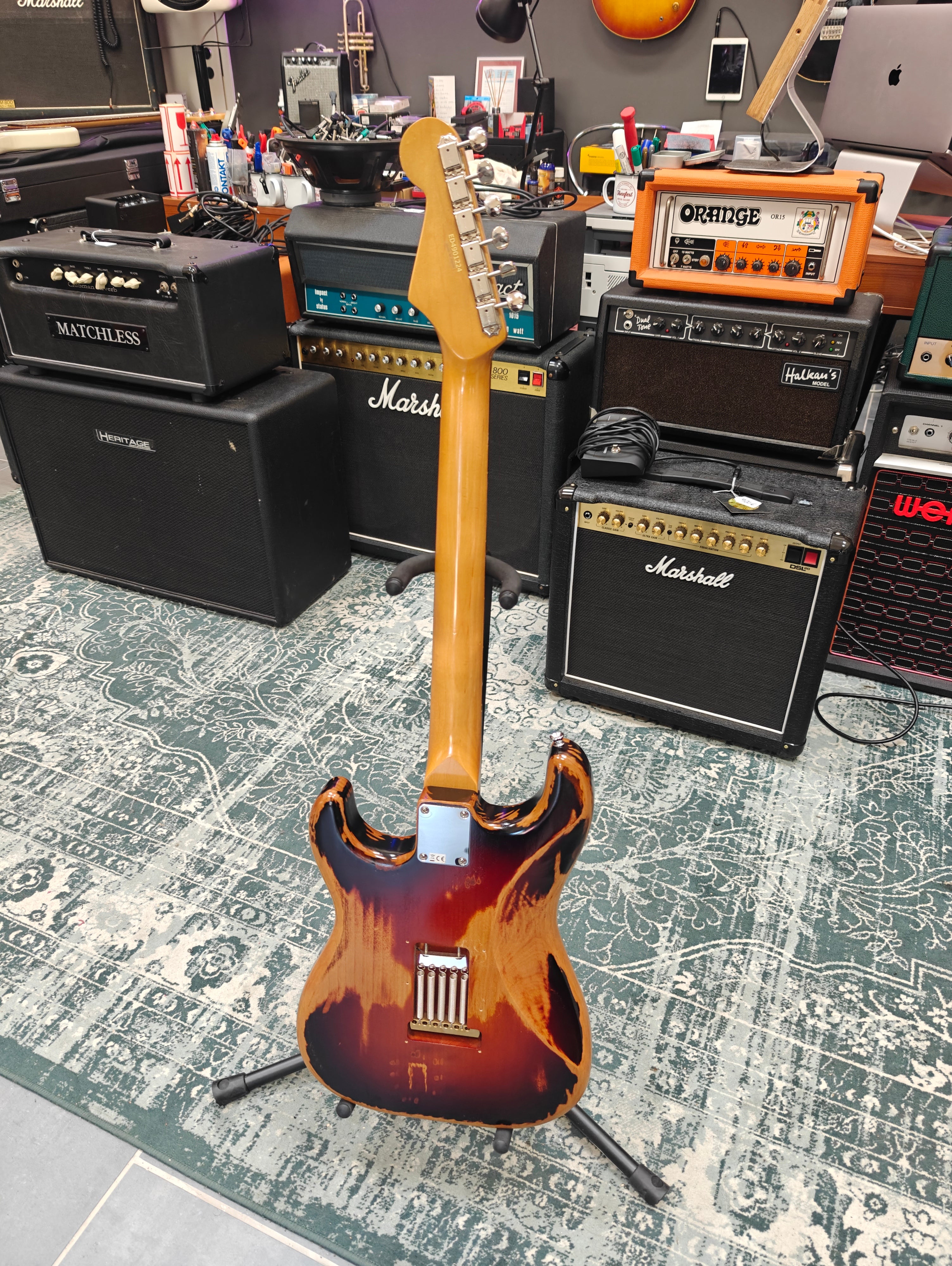 ESP Edwards E-ST Distressed 3 Tone Sunburst