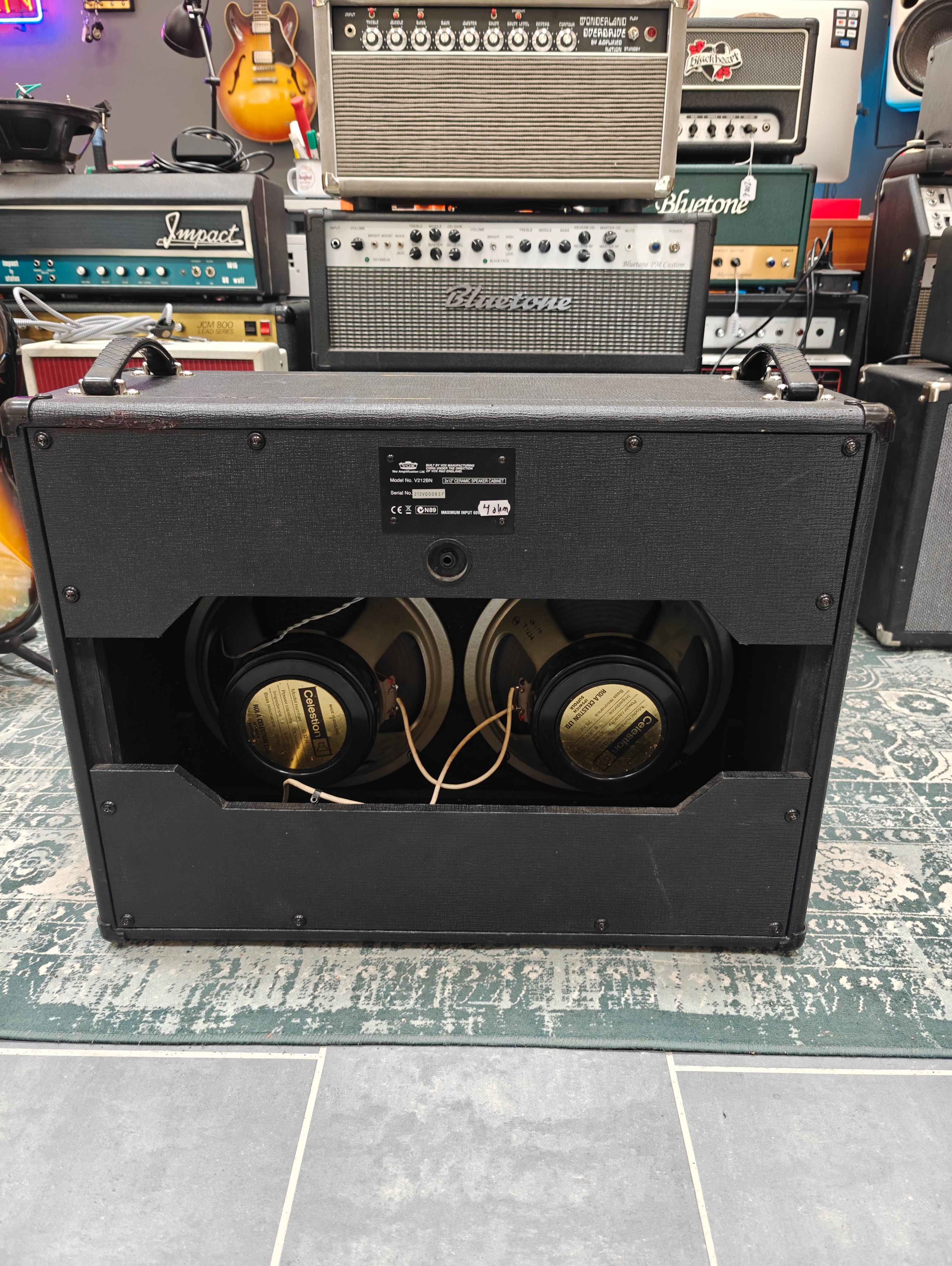 Vox V212BN Loaded with 1976 Celection Black Back T1234 G12H 30W