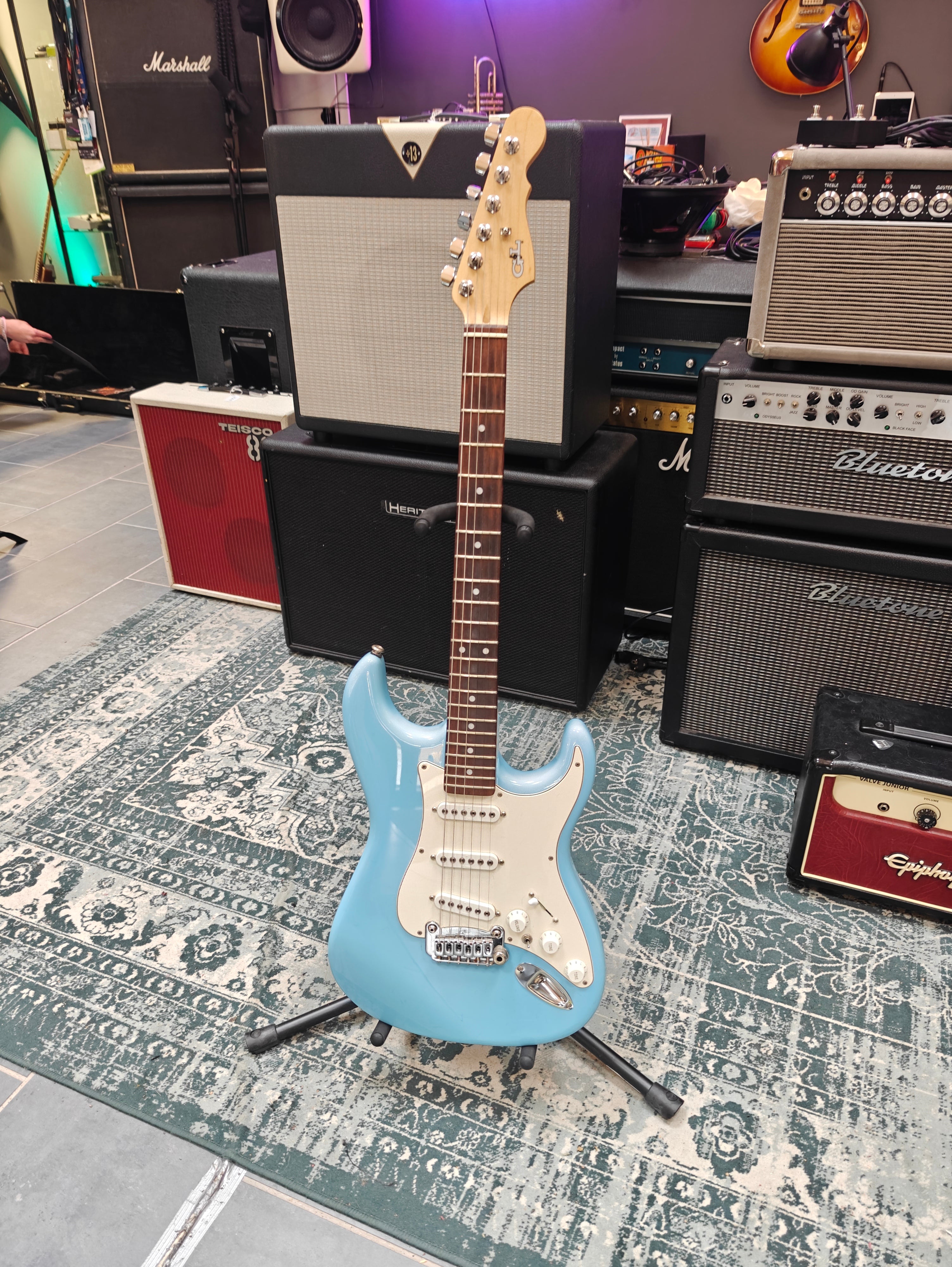 G&L S-500 Custom Build Himalayan Blue 2017