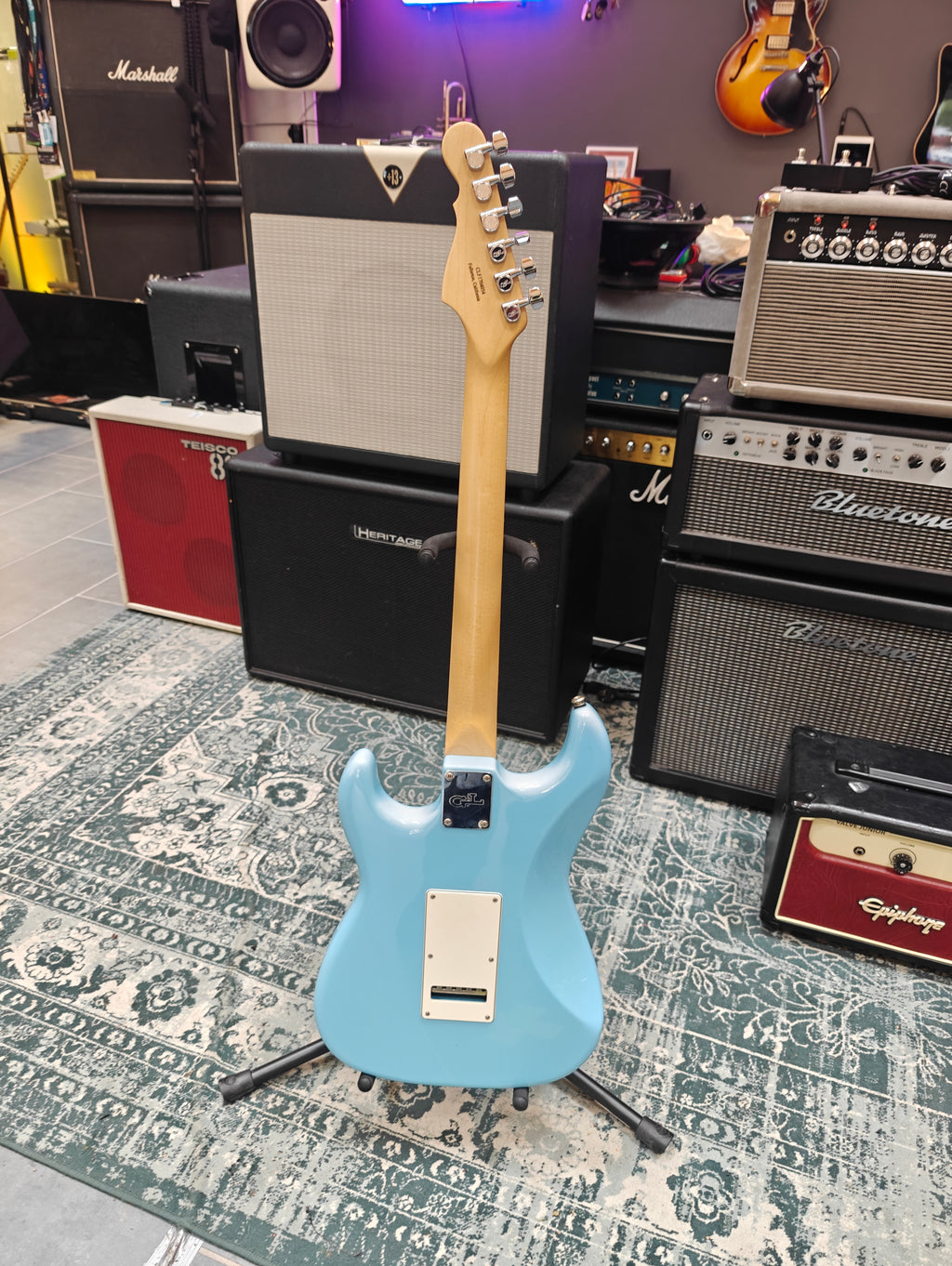 G&L S-500 Custom Build Himalayan Blue 2017