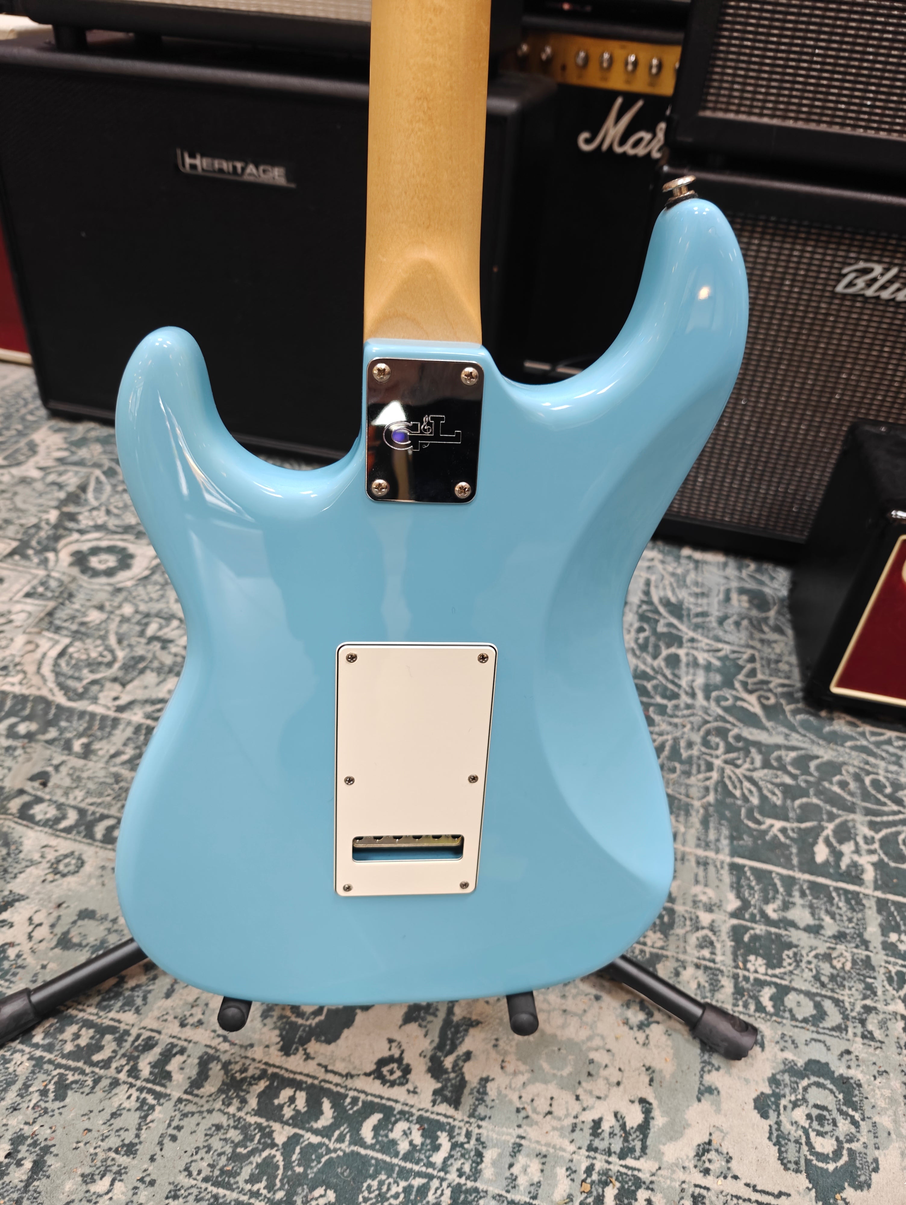 G&L S-500 Custom Build Himalayan Blue 2017