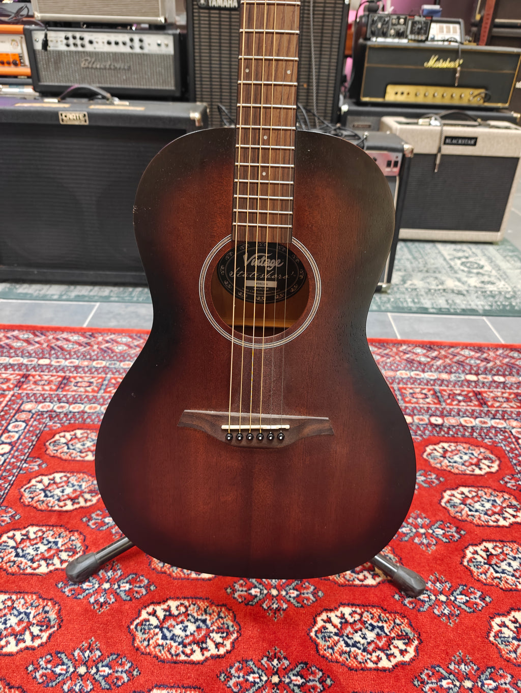 Vintage V880WK Statesboro Parlour Guitar Whisky Sour