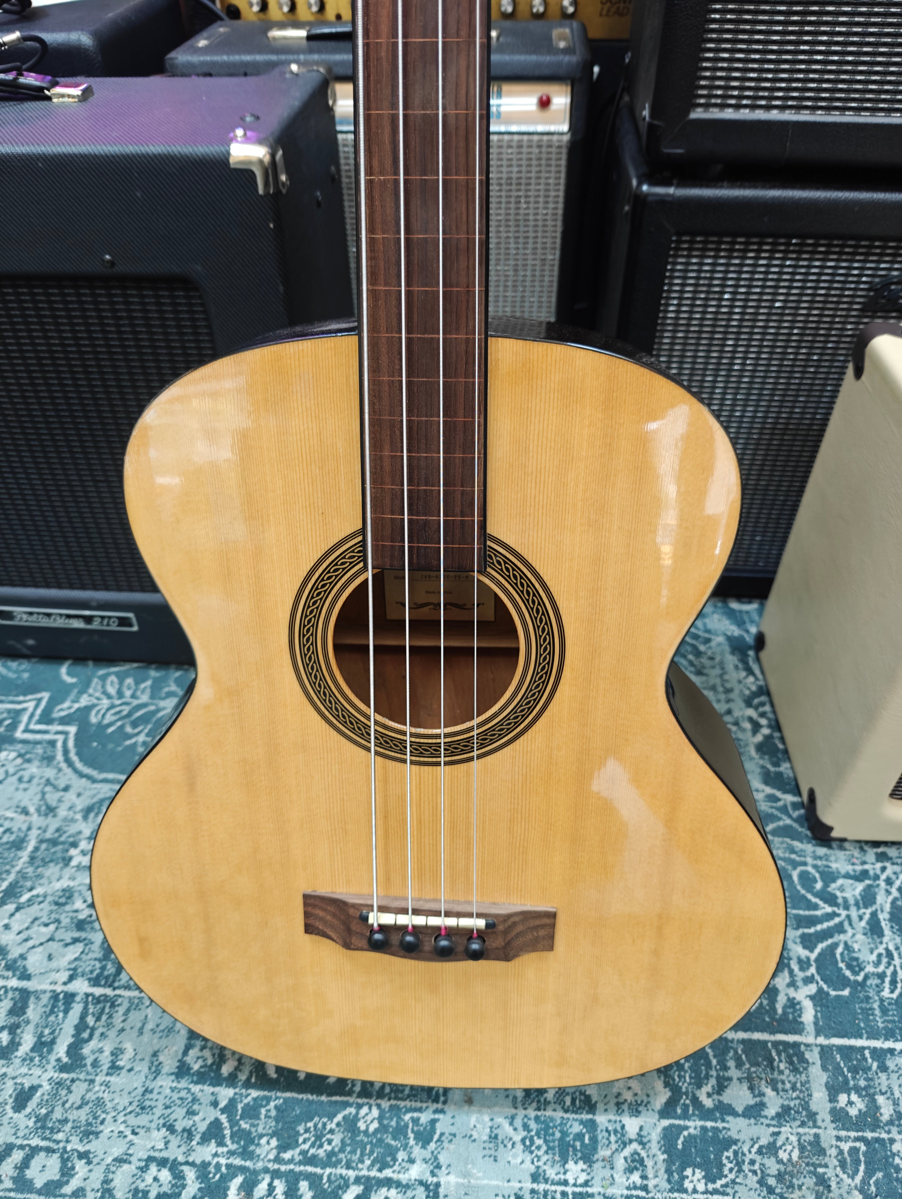Johnson Acoustic Fretless Bass JAB-62JE-FE-N