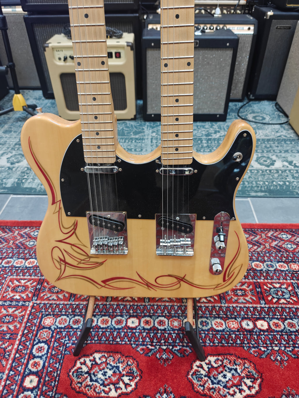 Gear4music Knoxville Double Neck Natural