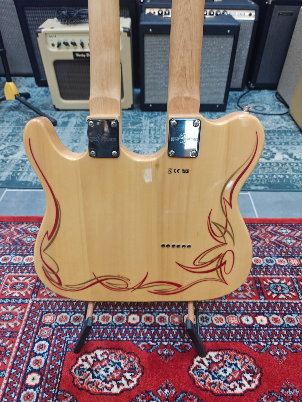 Gear4music Knoxville Double Neck Natural
