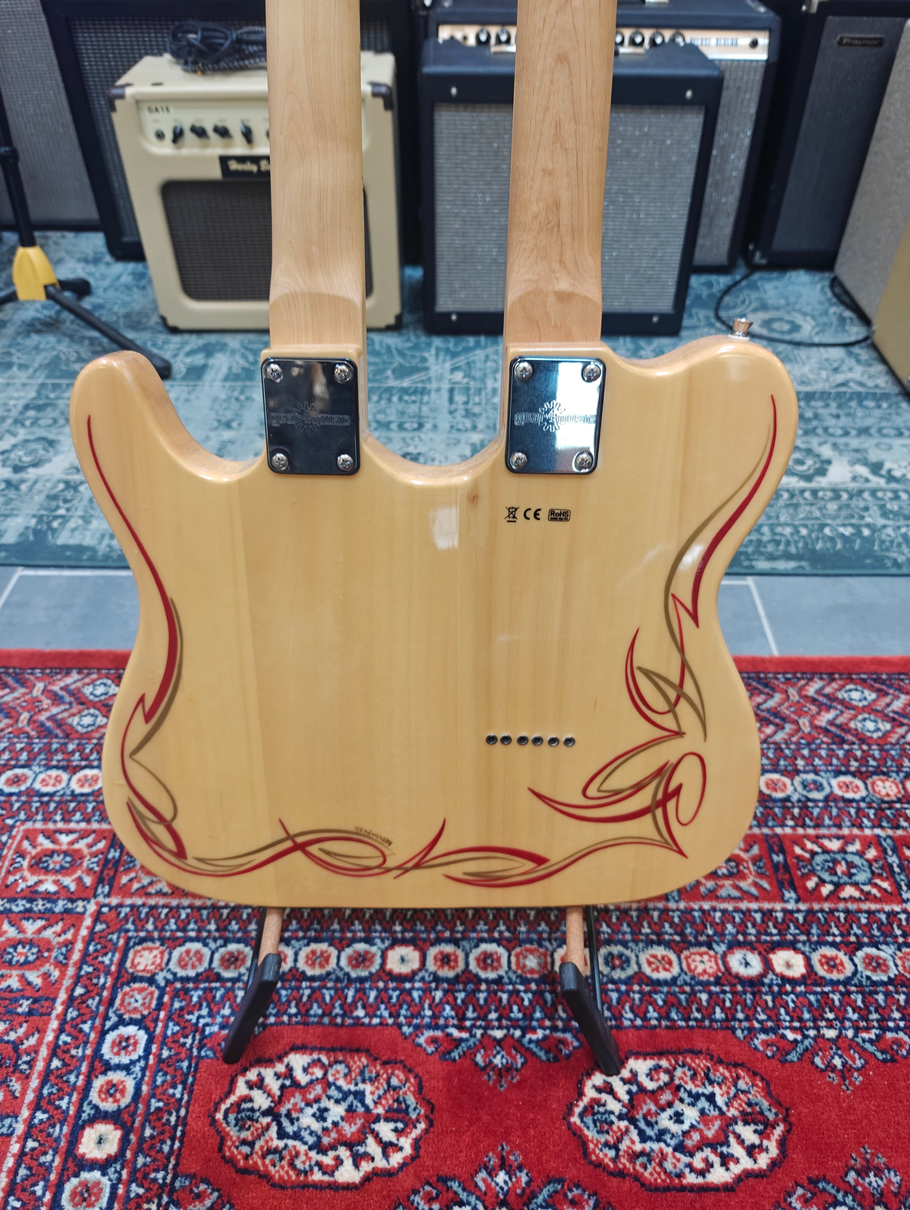 Gear4music Knoxville Double Neck Natural