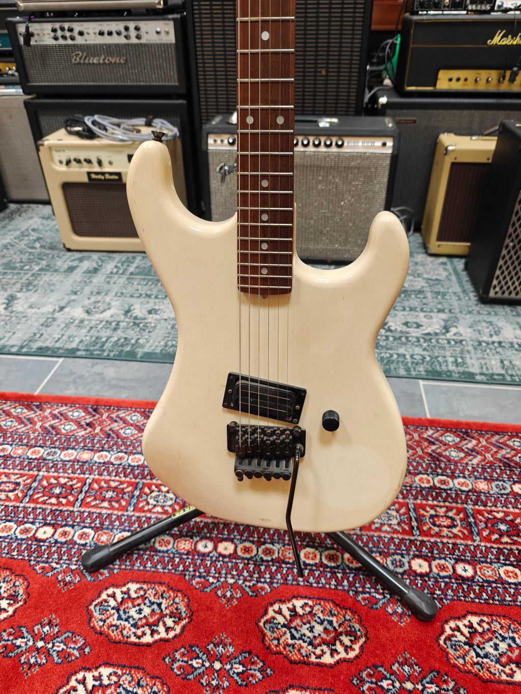 Kramer Reverse Clock Kramer JK-1000 1985 Reverse Headstock – Tonefest Guitar Gallery