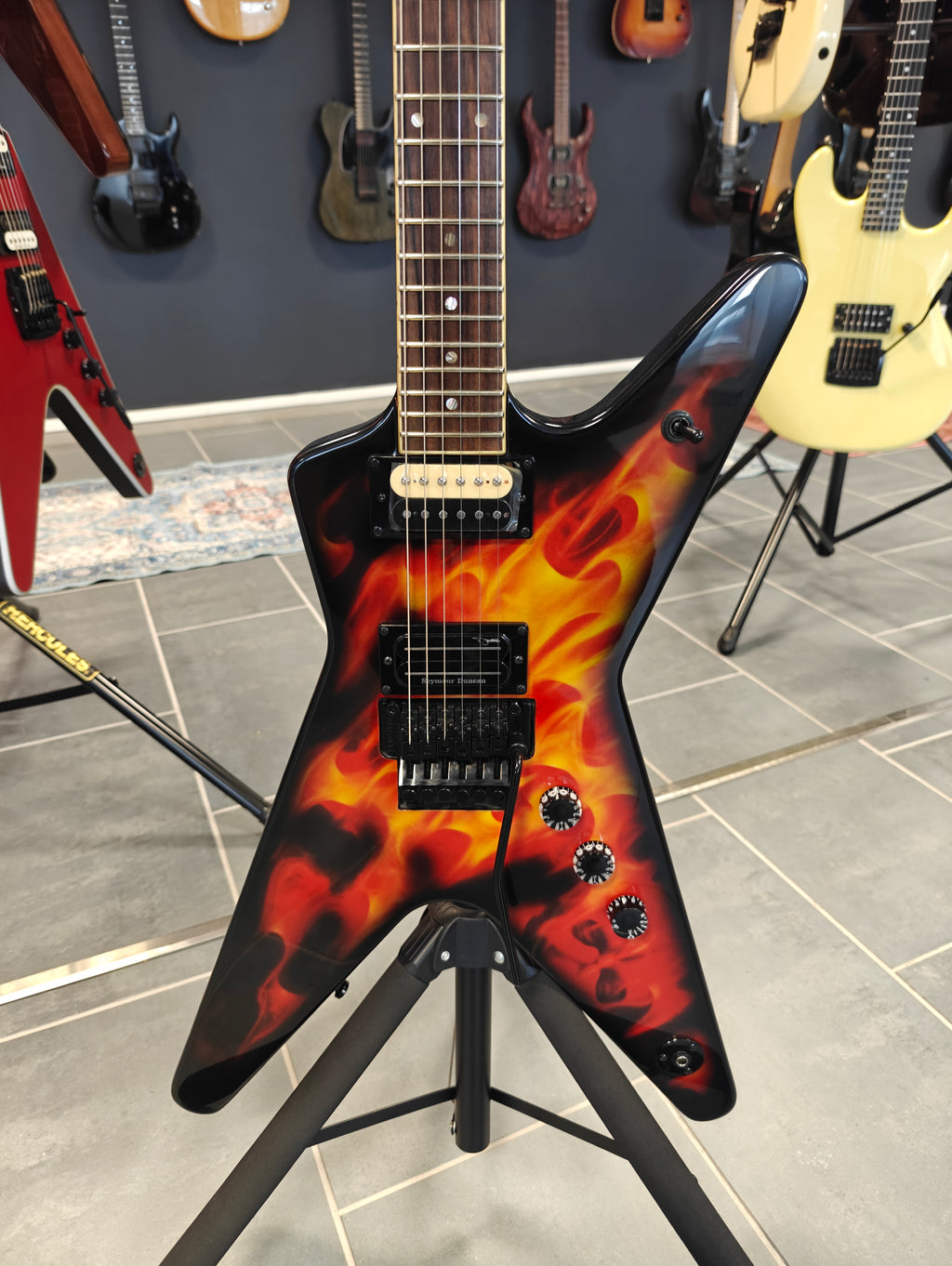 DEAN ML Dimebag Dime-O-Flame + LLMLVZ Case