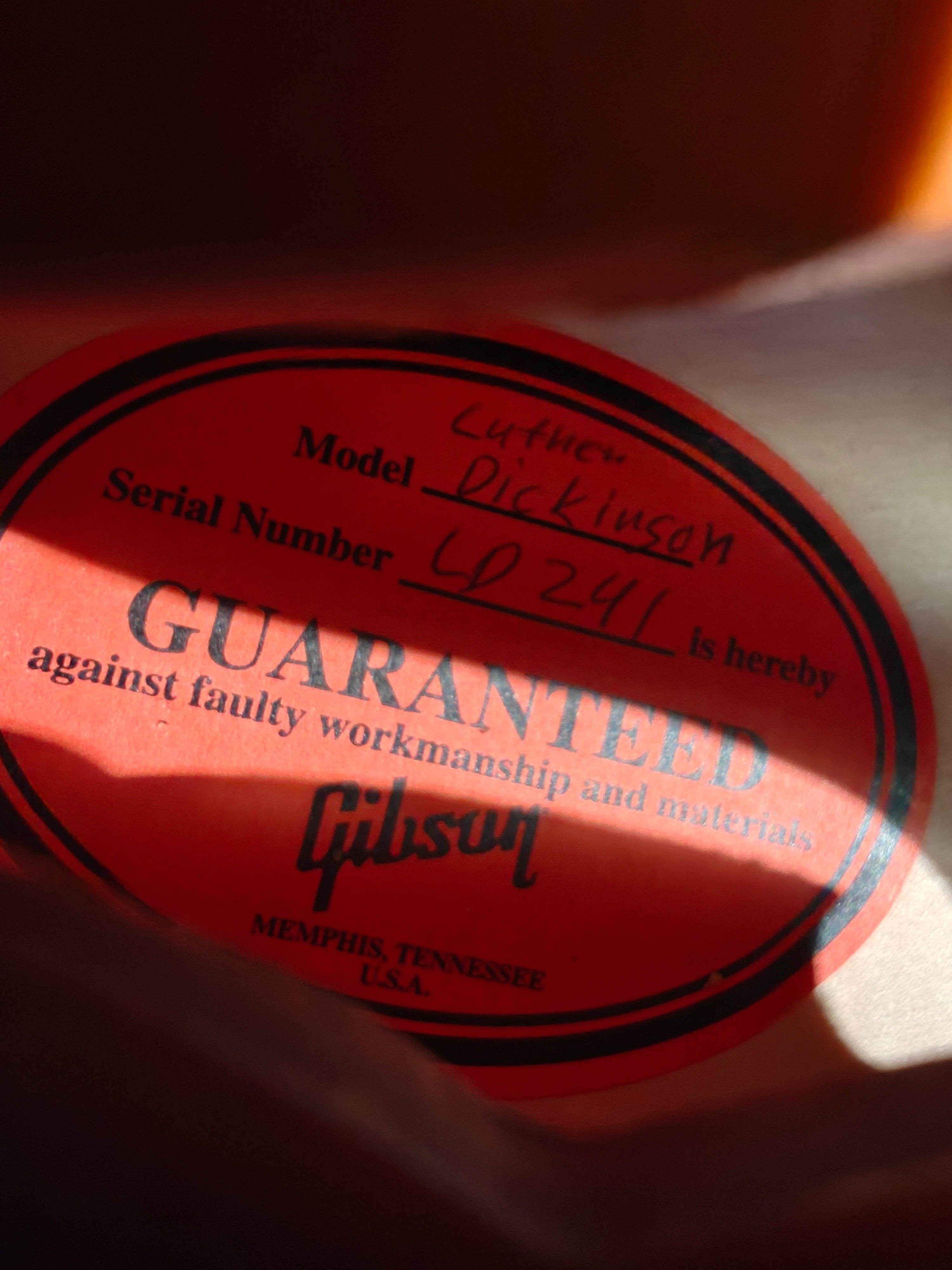 Gibson Memphis Custom Shop Luther Dickinson ES-335 VOS 2013