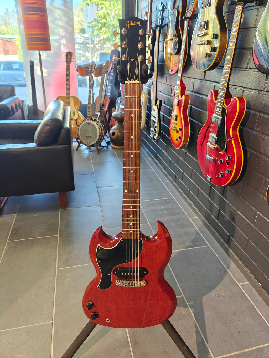 Gibson SG Junior Heritage Cherry 2021 Lefty w/ Tyson P90 Pickup
