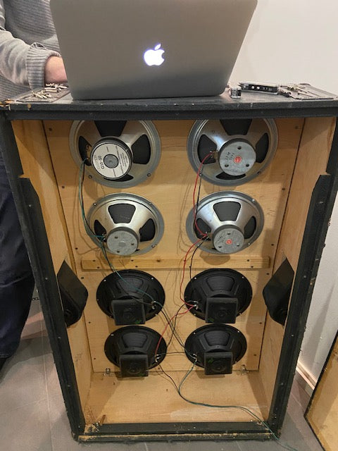 Marshall JMP "Plexi" 50W 1968 con gabinete Marshall Modelo 2034 de 120 vatios 8x10" Ex-Petri Walli de Kingston Wall