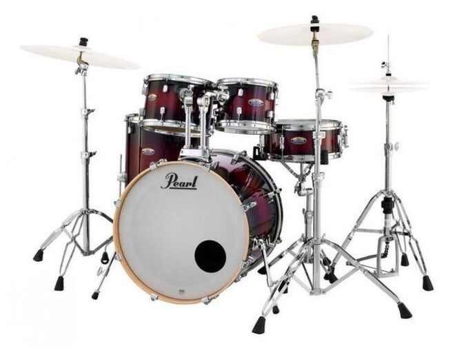 Pearl DMP905 Gloss Deep Red Burst Decade Maple 20" Drumset w/ hardware