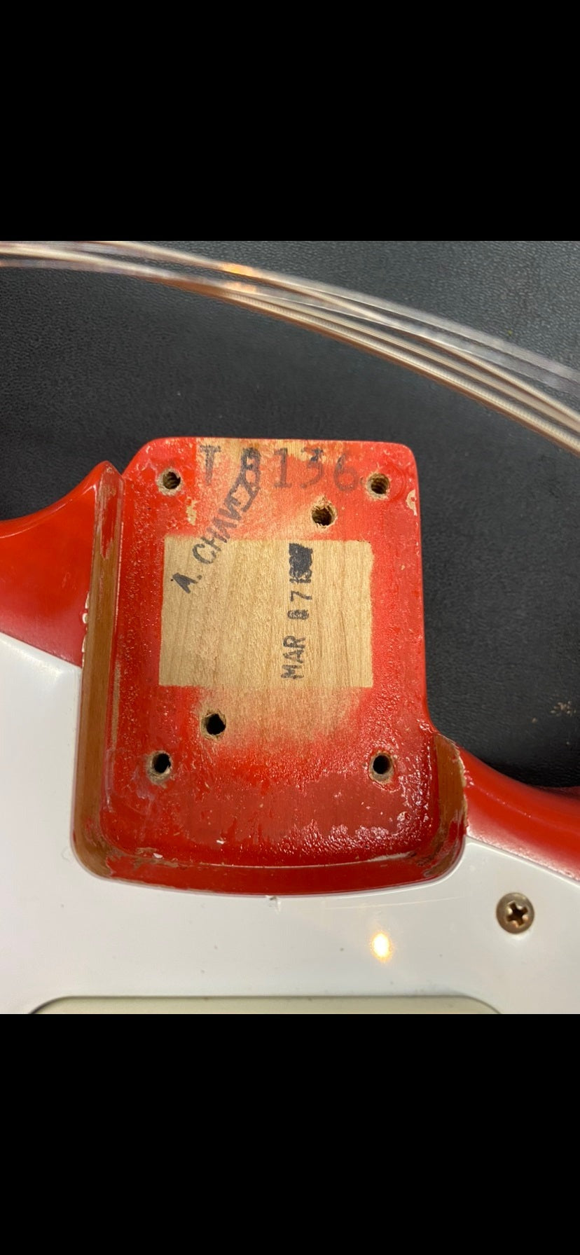 Fender Custom Shop Stratocaster 1958 Cunetto Fiesta Red Relic PD-3 1997