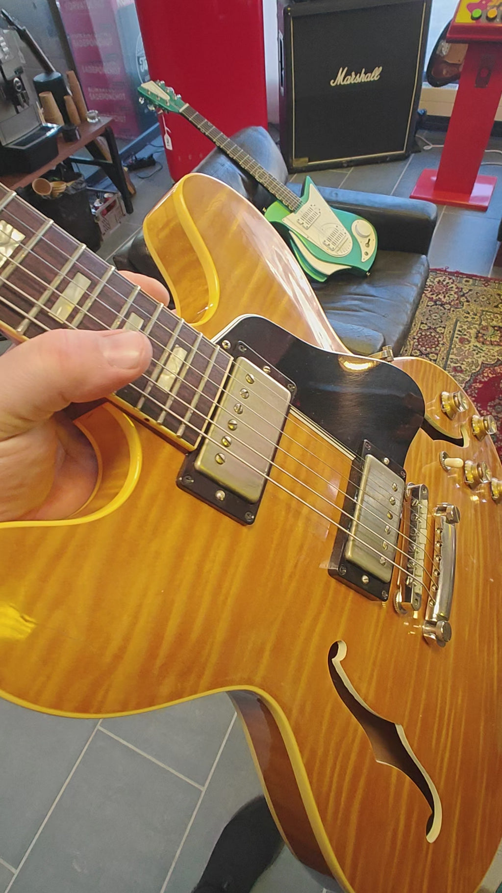 Gibson Memphis 63 Block ES-335 Hand Selected Top and Back Vintage Natural 2016