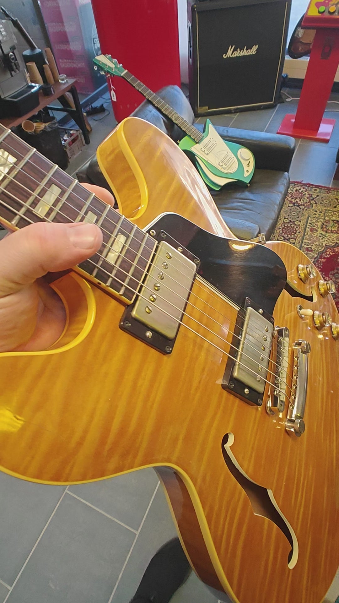 Gibson Memphis 63 Block ES-335 Hand Selected Top and Back Vintage Natural 2016