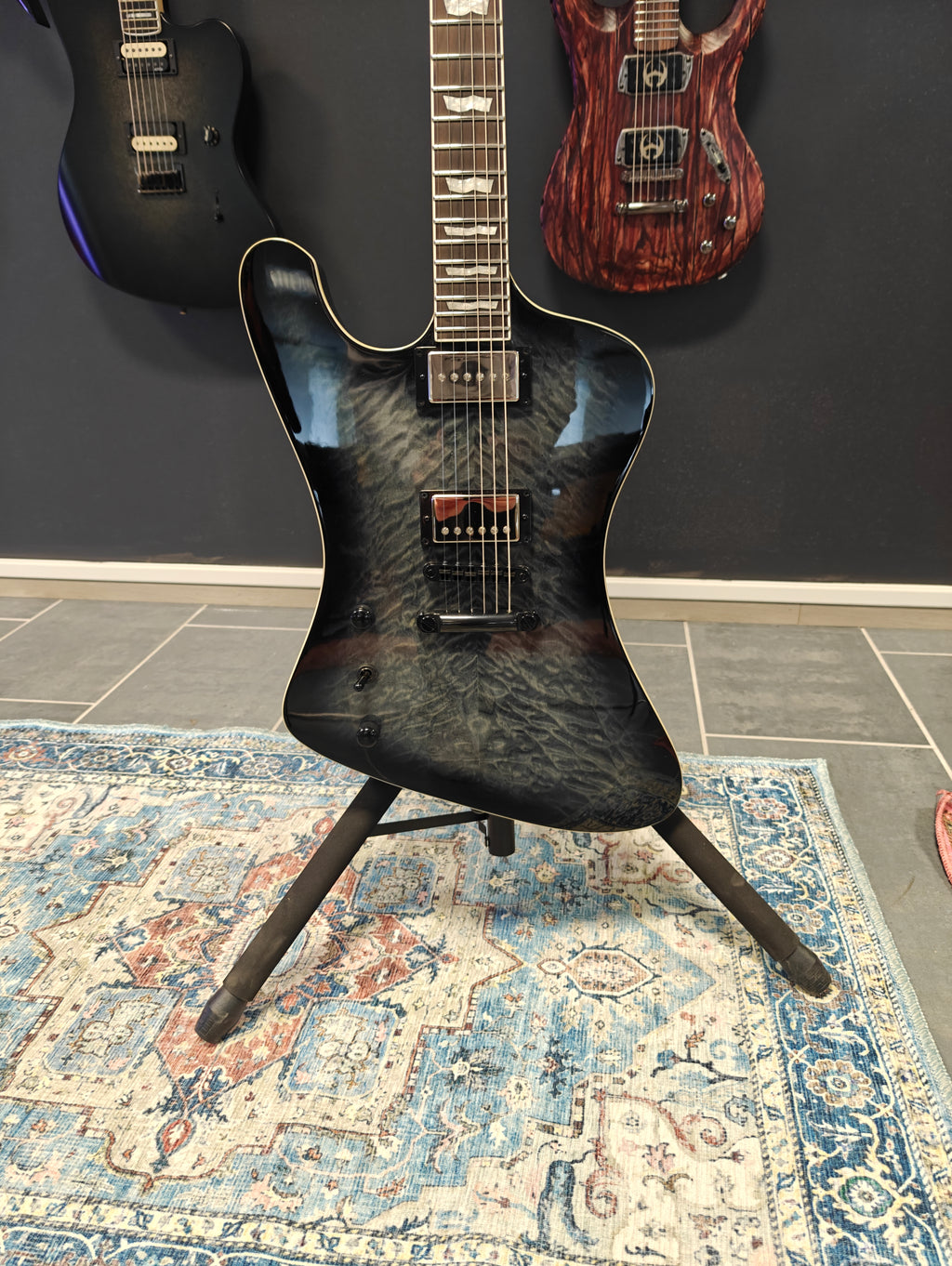 ESP LTD Phoenix-1000QM See Thru Black Sunburst Lefty